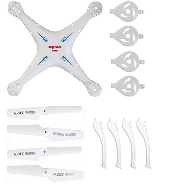 Syma X5SC X5SW RC Drone Quadcopter Spare Parts Main Body Cover + Propeller Blades+Landing Gear
