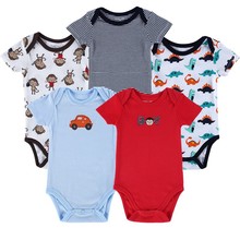 5pcs/lot Free Shipping Luvable Friends Bold Colors Hanging Baby Bodysuit,Baby Romper, 5 Pack