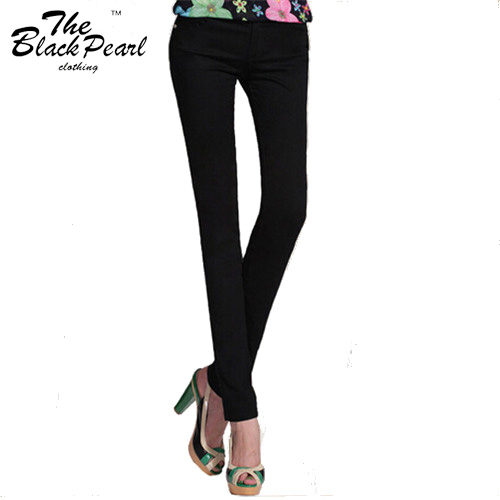 Drop Ship Colored Stretch Fashion Female Candy Colored Pencil Women s Pants Sexy Elastic Cotton Jeans