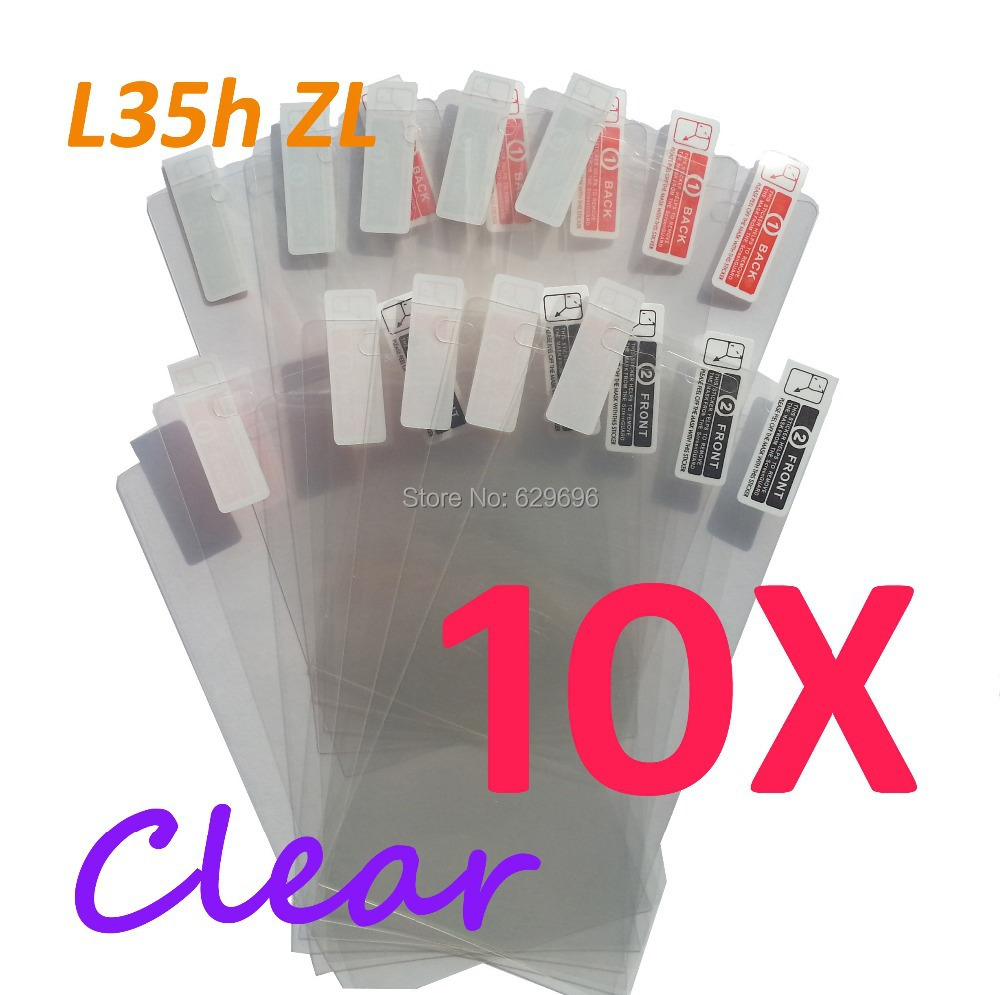 10pcs Ultra Clear screen protector anti glare phone bags cases protective film For SONY L35h Xperia