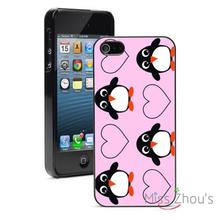 Penguins Hearts Protector back skins mobile cellphone cases for iphone 4/4s 5/5s 5c SE 6/6s plus ipod touch 4/5/6