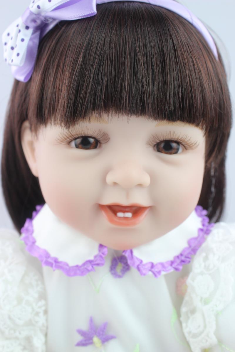 22 Inch Princess Girl Doll Soft Silicone Baby Girl Lifelike Reborn Baby Doll Handmade Newborn Toy Simulation Baby Alive Doll