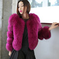 2016 Winter Super Solid colour Faux Fur Long Sleeves Fur Coat Women s Short Design Outer