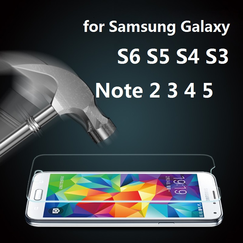 0.3 мм 9 9н Закаленное Стекло для Samsung Galaxy S6 S5 S4 S3 S2 Примечание 2 3 4 5 фильм Премиум-Экран протектор