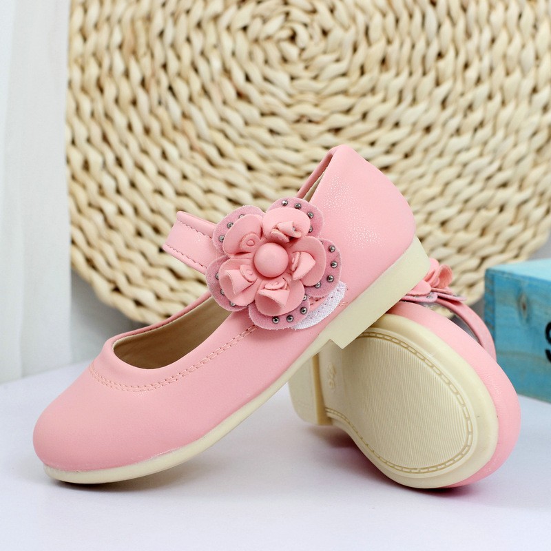 girl leather flower shoes (6)