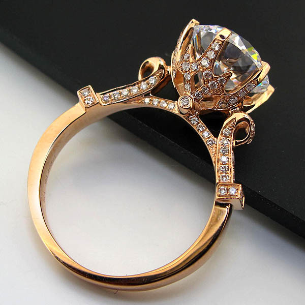 2 ct rose gold engagement rings
