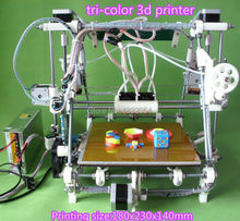Free shipping He3D-triclor 3d printer reprap mendel multicolor tricolor kit diy open source printer 3d colors