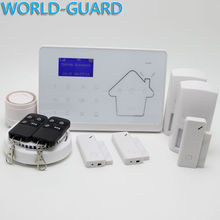 IOS Android APP LCD Smart Touch Keypad Wireless wired GSM PSTN Quad4 Band SMS Home Security Voice Burglar Alarm System Auto Dial