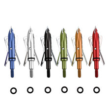 6pcs Stainless Steel Hunting Arrow Heads Points Broadhead 100 Grain Compound archery broadheads Shooting Long Bow