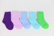 2015 spring autumn cotton baby socks girls socks with boys socks Kid Boy Solid Color Sport