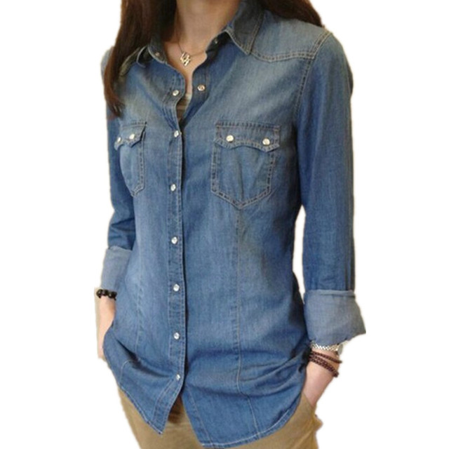 ladies denim shirts uk