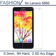 0.3 мм премиум закаленное стекло для Lenovo S660 9 H трудно 0.2 мм круглый пограничной прозрачный экран протектор с чистые инструменты