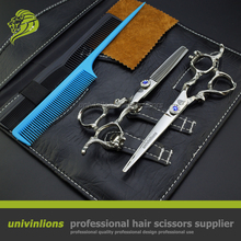 6″ engraved scissors 440C hair scissors hairdressing scissors kit barber hot shears for hair salon de coiffure barber shears