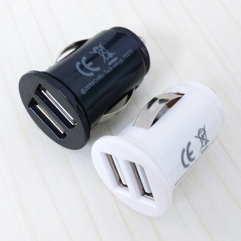Micro Auto Universal Charger Adapter Automobile Mini Dual USB Double Port 5V 2 1A Car Charger