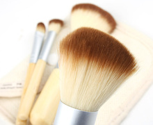 Hot Sale high quality Mini 4Pcs makeup brushes Earth Friendly Bamboo Elaborate Makeup Brush Sets best