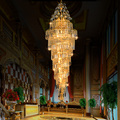 Luxury Large K9 Gold Crystal Chandeliers Modern Led Chandelier Lighting Lustre Living Room Hotel Engineering Stairs