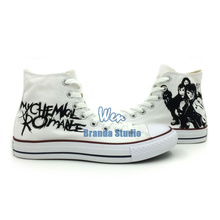 My Chemical Romance Band Hand Painted 2014New  Women/Men Sneakers High Top Fashion Waterproof Paints Canvas Shoes