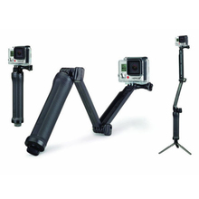 Go Pro Accessories 3 Way 3-Way Monopod Camera Grip Extension Arm Tripod Mount For Gopro hero 4 Hero 4 Session 2 3 3+ SJ4000