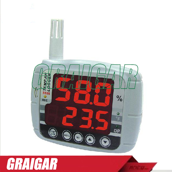 AZ8809 LED display thermometer Hygrometer recorder temperature humidity meter ,8809 Temp.&RH% Logger