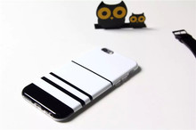 FOR Simple black stripes iphone6s phone shell protective sleeve apple 6plus couples soft shell drop resistance shell tide