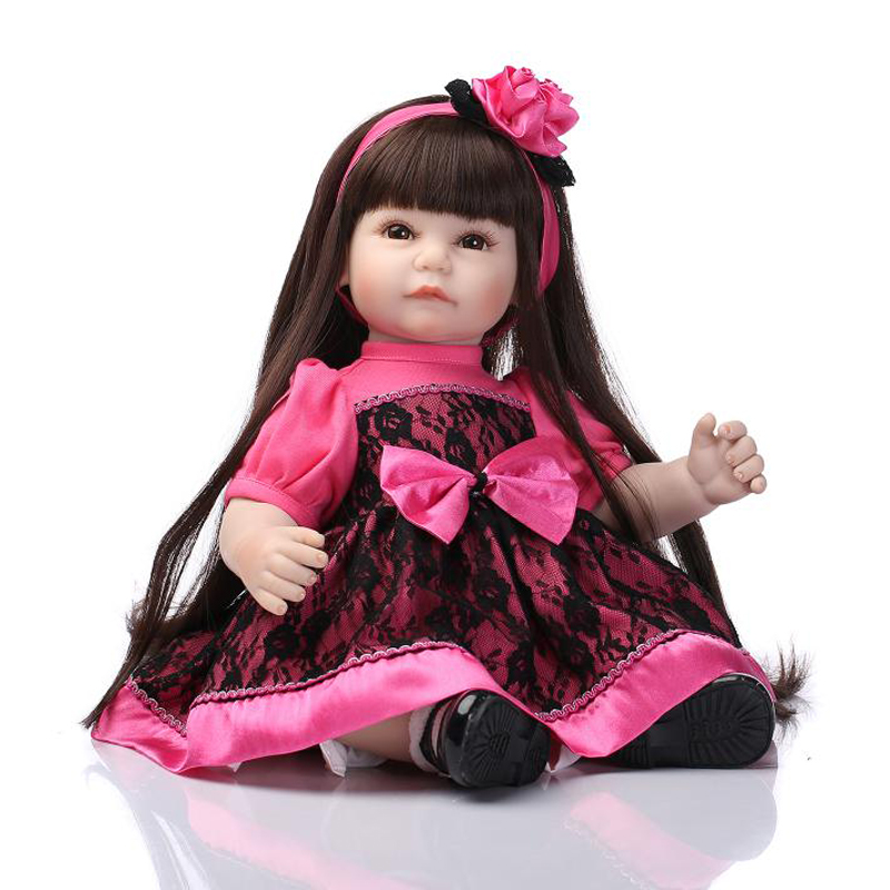 52CM Reborn Girl Dolls ARIANNA reborn toddler soft silicone vinyl doll Blue Clothes  lifelike baby dolls kids gift