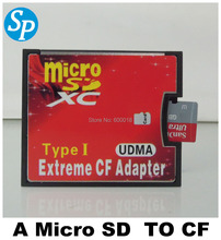 Free shipping new Dual micro sd card TF to Compact Flash CF type I card reader Extreme CF adapter UDMA