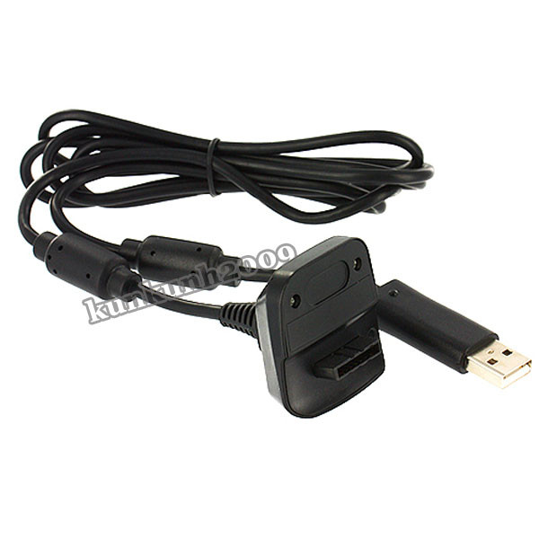 New USB Charge Charger Quick Charging Cable Cord Lead Kit Black For Microsoft For Xbox 360
