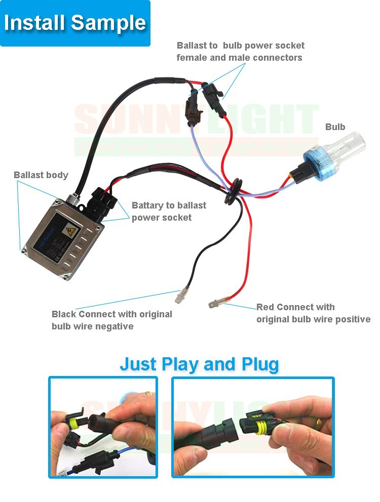 Xenon Hid Conversion Kit 35W H1 H3 H4-2 H7 H8 H10 H9 H11 H13 9005 9006 HB3 Lamp with Super Silm Ballast Blocks for Car Headlight (25)