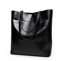 Practical Large Tote Ladies Occident Style Hand Bag Solid Color Splicing Bag Women Trendy All match