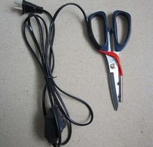 1pcs Electric Heating tailor scissors Power hot shears knife heated pen working indicator for cloth cutting