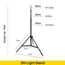 Photo 2M Light Stand Tripod With 1/4 Screw Head For Photo Studio Video Flash Umbrellas Reflector Lighting