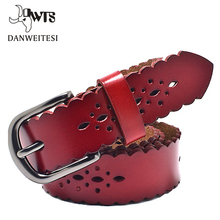 2016 new Women’s wide 3cm strap genuine belts leather casual all-match Women brief leather belt women’s strap belt