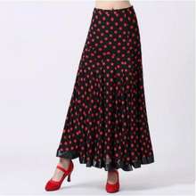 New Ballroom dance costumes sexy senior Dots Embroidery ballroom dance skirt for women ballroom dance competition skirts