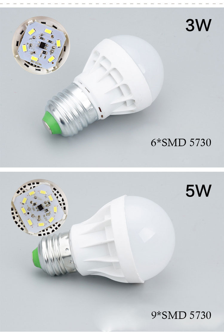 E27 LED Bulb 5730 SMD Household Light Energy Globe Saving Lamp AC220V 12W-85W 