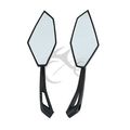 Side Rear View Mirrors For YAMAHA FZ6N FZ6 N FZ1 FZ1 N V MAX1200 XJR1300 Black