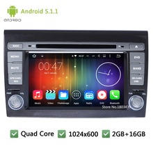 Quad Core WIFI 3G RDS Android 5.1.1 7INCH HD 1024*600 Car DVD Player Screen Radio Audio Stereo GPS PC For Fiat Bravo 2007-2014