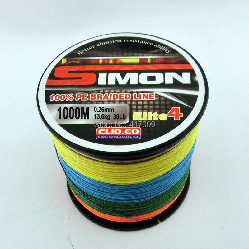 New 1000M strech pe braided fishing line supper strong braid japan Multifilament line high quality Simon