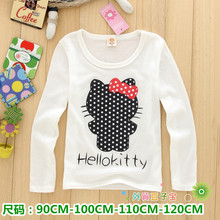 Free shipping 2014 new fashion boys clothes gift hot-selling children’s sweatshirt fashion cat pattern long-sleeve t-shirt