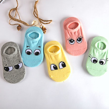 5 Pairs Fashion Children’s Cartoon Small Eyes Boat Sock Summer Spring 5 Color High Quality Cotton Socks 2016 New for Girls&Boys