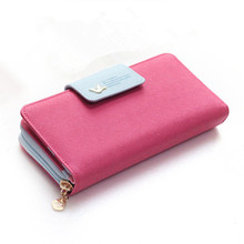 2016 New Fashion Candy Colors Women Wallets Female Coin Purse Brand PU Leather Long Desgin Leather Purse Clutch Lady Handbag