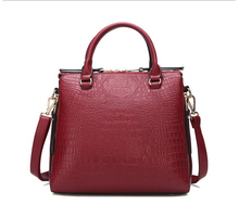 FASHION WINE ALLIGATOR PATTERN WOMEN’S TOP HANDLE BAG LUXURY PU LEATHER SHOULDER HANDBAG NEWEST DESIGN UT-6562 FREE SHIPPING