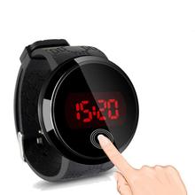 Hot Marketing 2015 Fashion Waterproof Men LED Touch Screen Day Date Silicone Wrist Watch Black N4