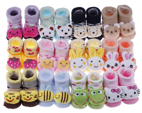 Cartoon antiskid unisex baby girls boys infant toddler sock cubic sox baby socks learning walk protect