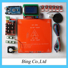 Reprap Ramps 1.4 Kit With Mega 2560 r3 + Heatbed mk2b + 12864 LCD Controller + A4988 Driver + Endstops + Cables For 3D Printer