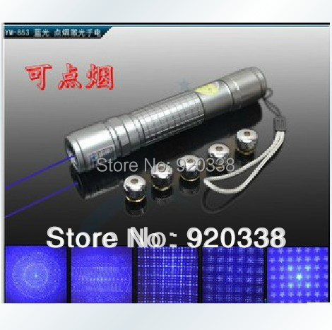 Strong Handheld laser pointer blue adjust focus ignite candle 100000mw laser pens 5in1 SOS lamp Hunting