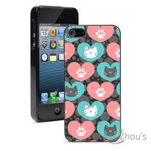 Hearts Kittens Cats Love Protector back skins mobile cellphone cases for iphone 4/4s 5/5s 5c SE 6/6s plus ipod touch 4/5/6
