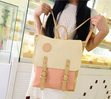 New 2015 Fashion Women s Leather Backpack For Girls Schoolbag Ladies Shoulder Bag Casual Bags Teenagers