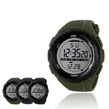 Hot!!! Men LED Digital Military Watch Dive Swim Watches Fashion Outdoor Sports Wristwatches AM1W371-ArmyGreen