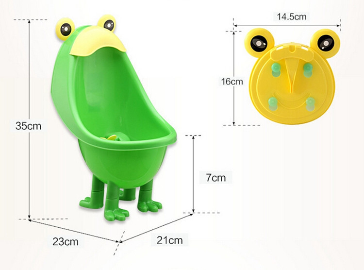 Kawaiii Frog Baby Potty Urinals Boy Cute Children Potty Toilet Training Kids Urinal Plastic Animals Standing Potties With Foot (5)