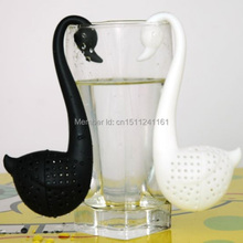 Free Shipping Tea Strainer Spoon Teapot Teaspoon Infuser Filter Colander Swan Shape Novelty FZ1196 rAZHwy